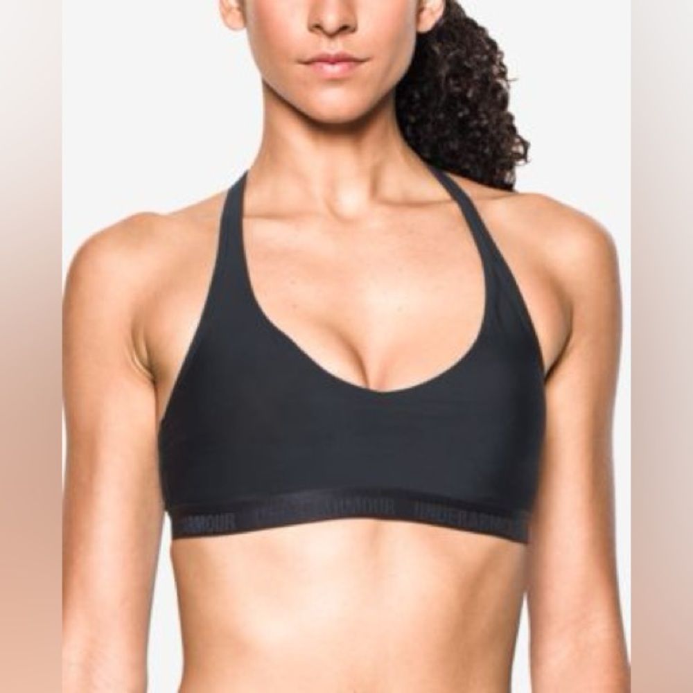 Under Armour Low Solid Racerback Sports Bra - Picture 1 of 6